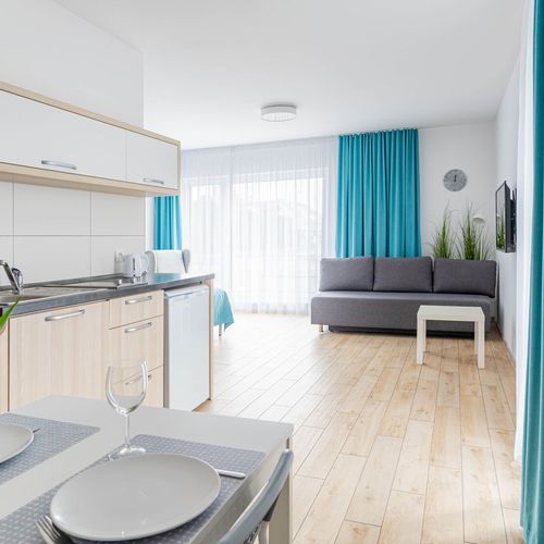 Apartament 4-osobowy z prysznicem z aneksem kuchennym z 1 pomieszczeniem sypialnianym