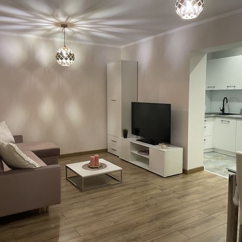 Apartament 4-osobowy z prysznicem z dostępem do ogrodu z 1 pomieszczeniem sypialnianym