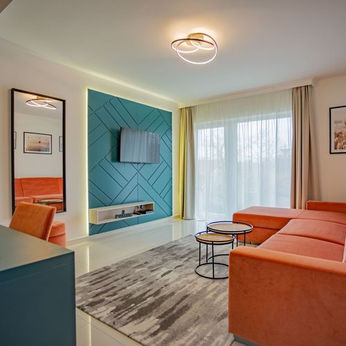 Apartament deluxe cu vedere spre râu cu 2 camere pentru 5 pers.