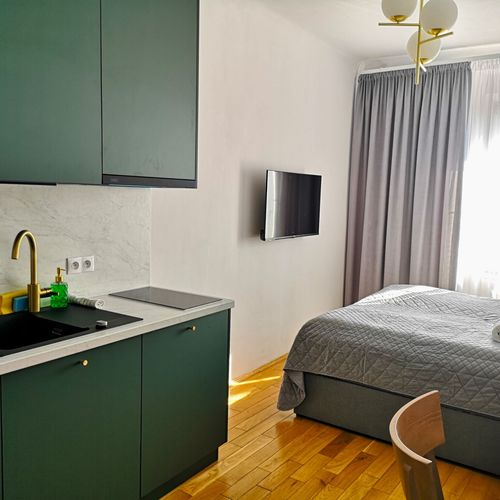 Apartament 2-osobowy z własną kuchnią z widokiem na miasto z 1 pomieszczeniem sypialnianym