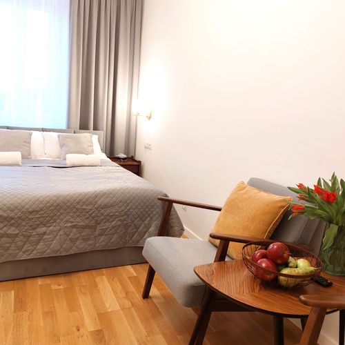 Apartament 2-osobowy z łazienką z widokiem na miasto z 1 pomieszczeniem sypialnianym