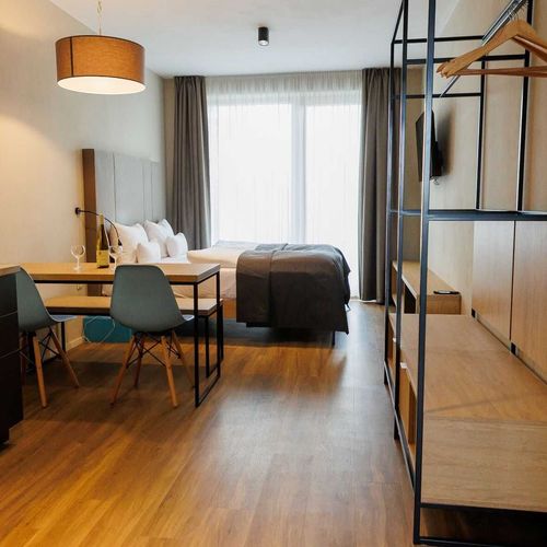 Apartament cu duș cu chicinetă proprie cu 1 camera pentru 2 pers.