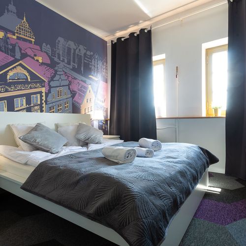 Apartament 2-osobowy bez łazienki z widokiem na miasto z 1 pomieszczeniem sypialnianym