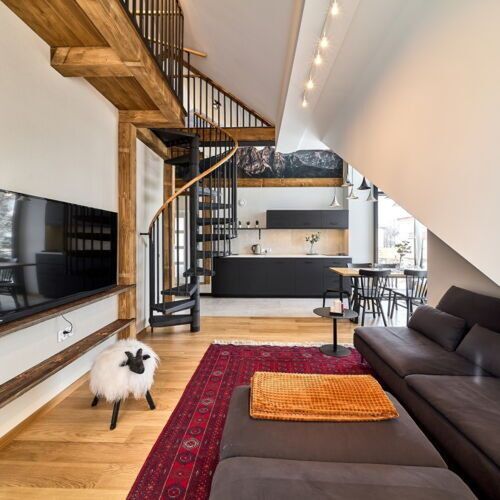 Apartament 7-osobowy Apartament dwupoziomowy (bez dostępu do strefy SPA) - 7 osób z 3 pomieszczeniami sypialnianymi