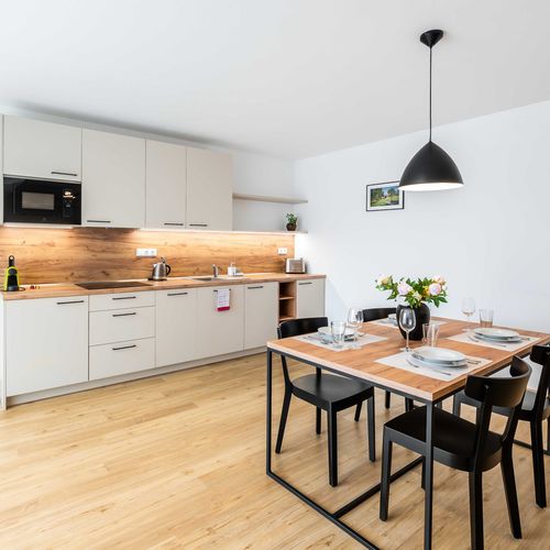 Apartament accesibil(ă) persoanelor cu dizabilități cu vedere spre grădină cu 2 camere pentru 4 pers.