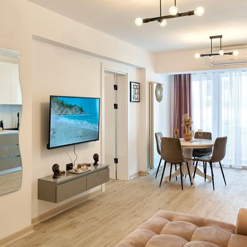 Apartament 4-osobowy Lux z widokiem na morze z 2 pomieszczeniami sypialnianymi