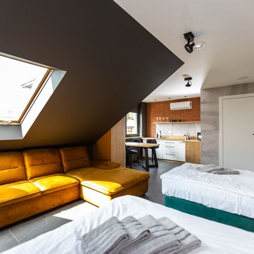 Apartament 4-osobowy z prysznicem z aneksem kuchennym z 1 pomieszczeniem sypialnianym