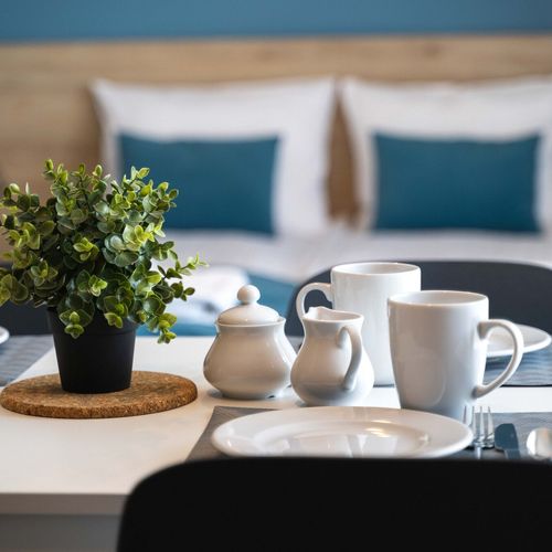 Apartament 4-osobowy na piętrze z balkonem z 2 pomieszczeniami sypialnianymi