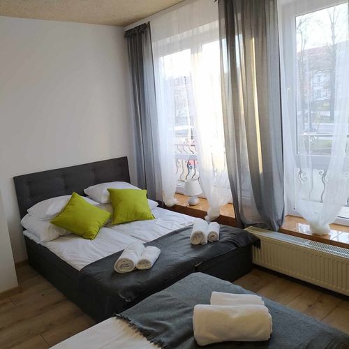 Apartament 6-osobowy na piętrze Przyjazny podróżom rodzinnym z 2 pomieszczeniami sypialnianymi