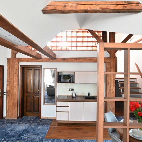 Apartman se sprchou s vlastní kuchyňkou s manželskou postelí s 1 ložnicí (s možností přistýlky)