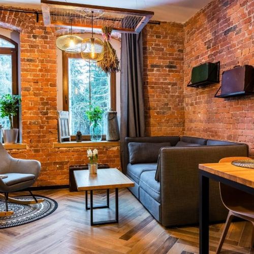 Apartament 4-osobowy na parterze z widokiem na las z 2 pomieszczeniami sypialnianymi
