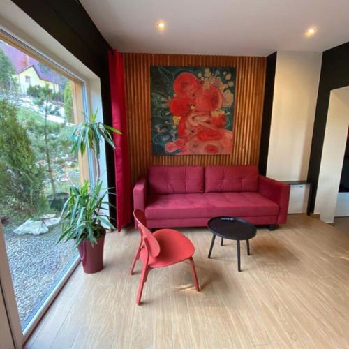 Apartament cu vedere spre munte cu vedere spre grădină cu 2 camere pentru 4 pers.