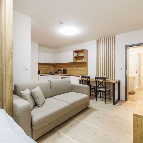Apartman s koupelnou se sprchou pro 3 os. s 1 ložnicí