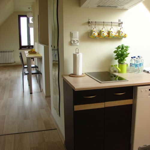 Apartament 4-osobowy na poddaszu z widokiem na góry z 2 pomieszczeniami sypialnianymi