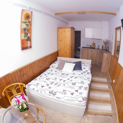Apartament la parter cu terasă cu 1 camera pentru 2 pers.