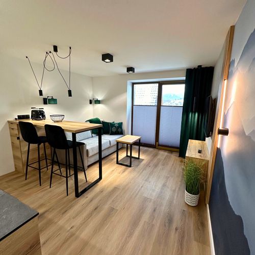 Apartament 2-osobowy z tarasem z widokiem na góry z 1 pomieszczeniem sypialnianym