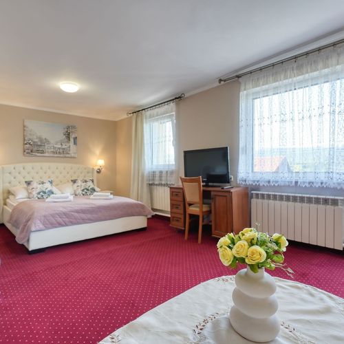 Apartament 4-osobowy z łazienką z widokiem na góry z 1 pomieszczeniem sypialnianym