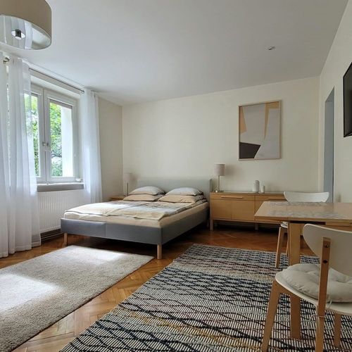 Apartament 4-osobowy z prysznicem z dostępem do ogrodu z 1 pomieszczeniem sypialnianym