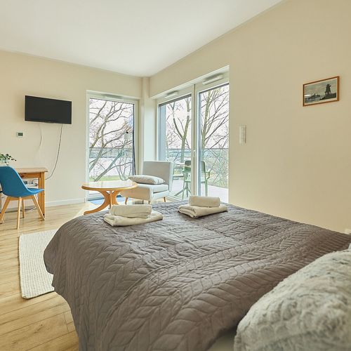 Apartament 2-osobowy na piętrze z balkonem z 1 pomieszczeniem sypialnianym