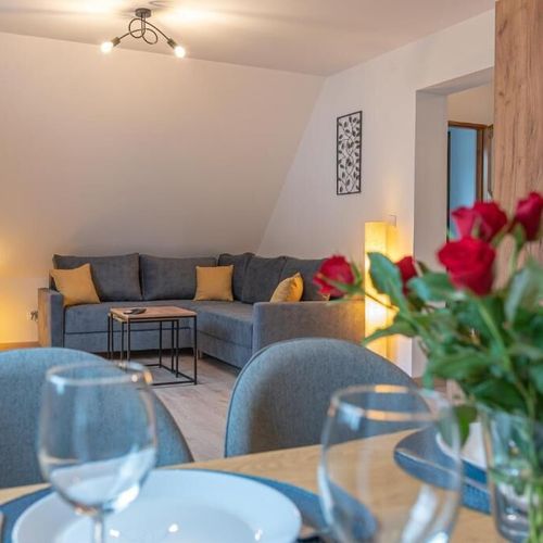 Apartament 4-osobowy z aneksem kuchennym z widokiem na ogród z 2 pomieszczeniami sypialnianymi
