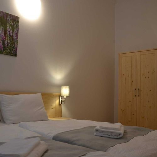 Apartman s balkónem s manželskou postelí s 1 ložnicí s výhledem na řeku (s možností přistýlky)