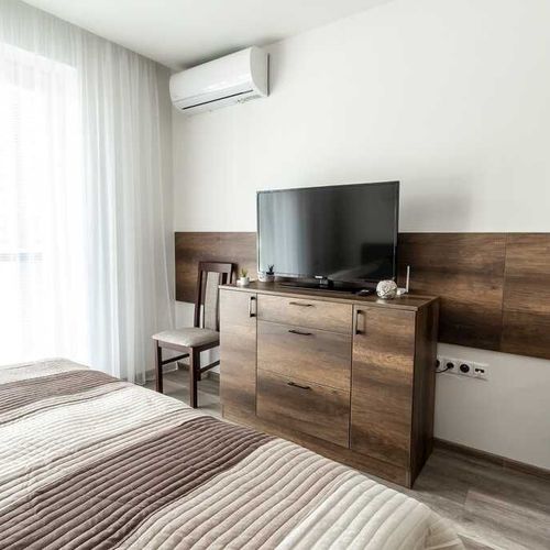 Apartament studio cu duș cu 1 camera pentru 2 pers. (se poate solicita pat suplimentar)