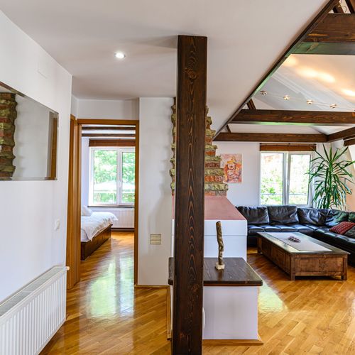 Apartament 4-osobowy na piętrze Deluxe z 1 pomieszczeniem sypialnianym (możliwa dostawka)