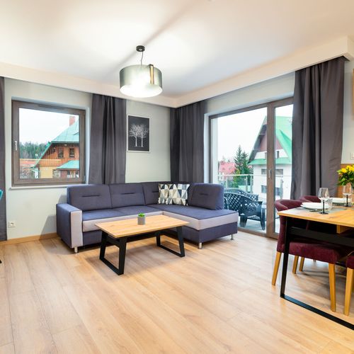 Apartament 4-osobowy z prysznicem z widokiem na góry z 2 pomieszczeniami sypialnianymi