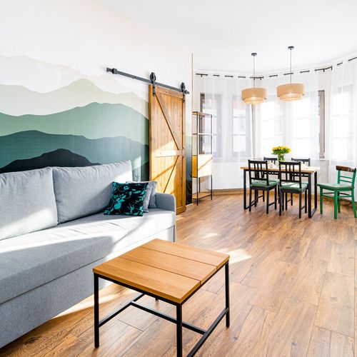 Apartament 4-osobowy z prysznicem z widokiem na góry z 2 pomieszczeniami sypialnianymi