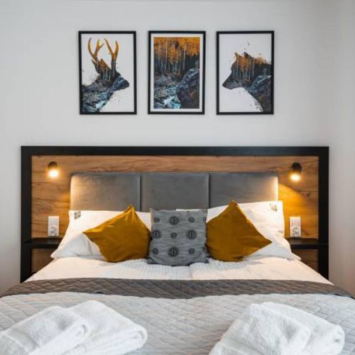 Apartament 3-osobowy z balkonem z aneksem kuchennym z 1 pomieszczeniem sypialnianym