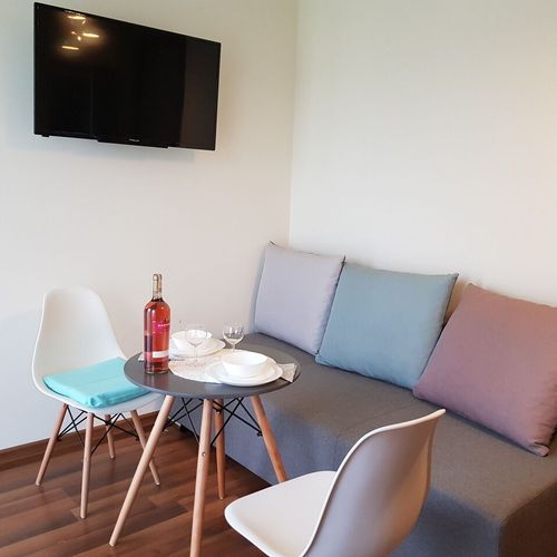 Apartament 4-osobowy na piętrze z widokiem na góry z 1 pomieszczeniem sypialnianym