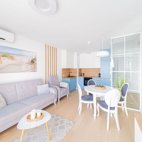 Apartament 4-osobowy na piętrze z tarasem z 2 pomieszczeniami sypialnianymi
