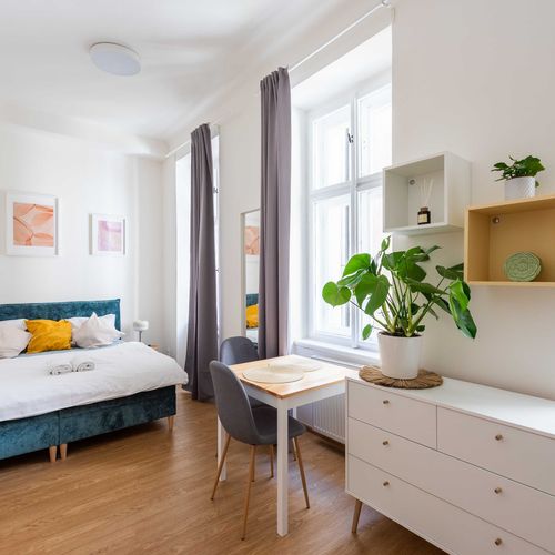 Apartman se sprchou s vlastní kuchyní s manželskou postelí s 1 ložnicí
