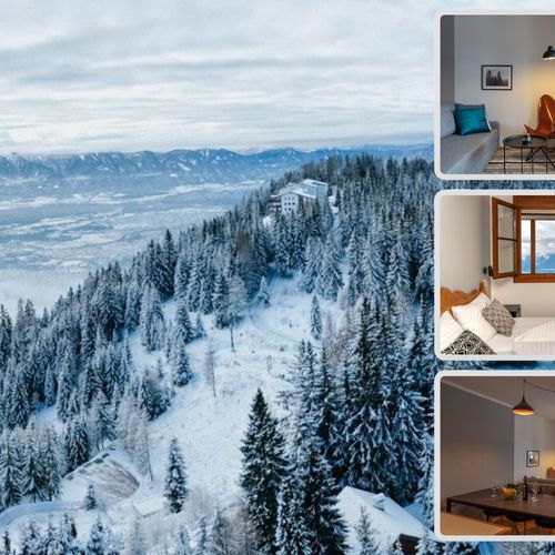 Apartament 6-osobowy z widokiem na góry z panoramą z 2 pomieszczeniami sypialnianymi