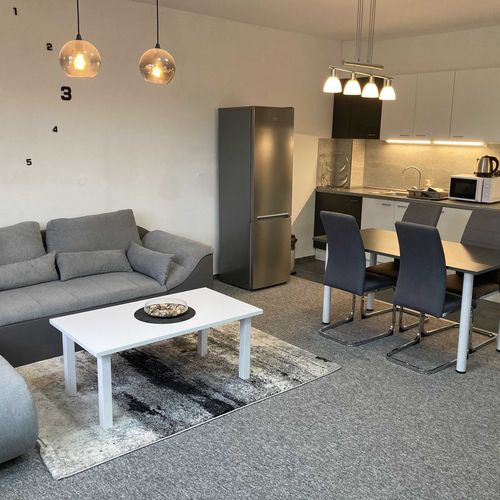 Apartman se sprchou s vlastní kuchyňkou s manželskou postelí s 1 ložnicí (s možností přistýlky)