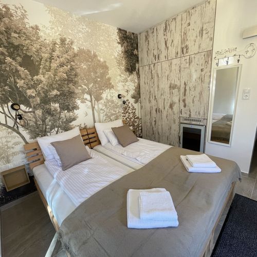 Apartament romantică cu vedere spre grădină cu 1 camera pentru 2 pers.