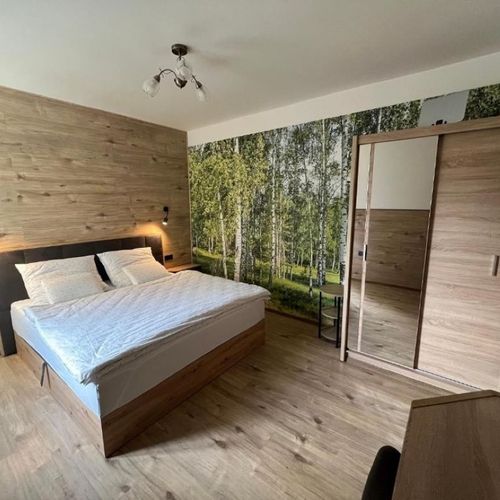 Apartman se sprchou s vlastní kuchyňkou s manželskou postelí s 1 ložnicí