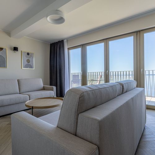 Apartament 4-osobowy z tarasem z 2 pomieszczeniami sypialnianymi