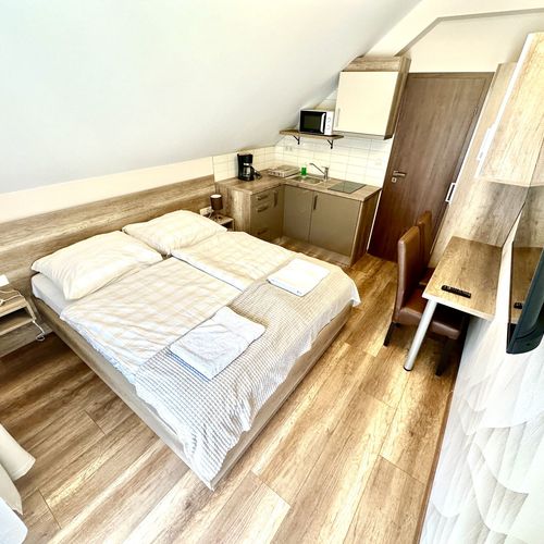 Apartament studio la parter cu 1 camera pentru 2 pers.