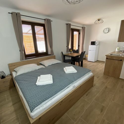 Apartament studio cu duș cu 1 camera pentru 2 pers.