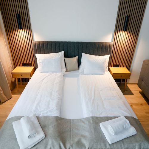 Apartament la etaj cu balcon cu 1 camera pentru 3 pers.