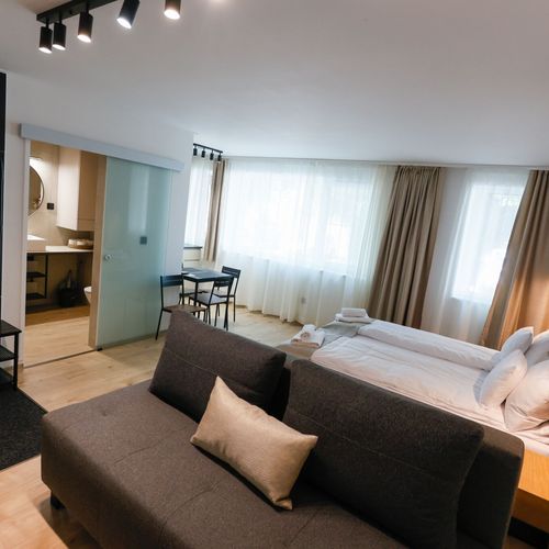 Apartament la etaj cu aer condiționat cu 1 camera pentru 4 pers.