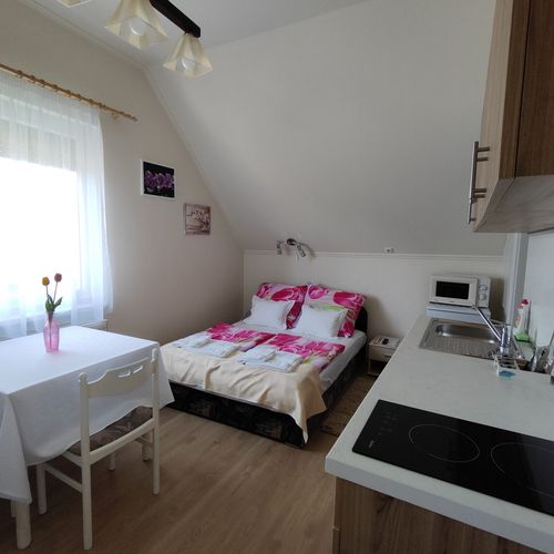 Apartament studio la mansardă cu 1 camera pentru 2 pers.