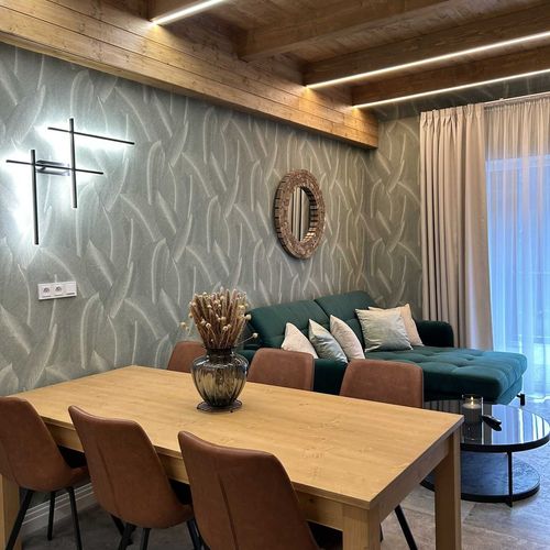 Apartament 5-osobowy z prysznicem z aneksem kuchennym (możliwa dostawka)