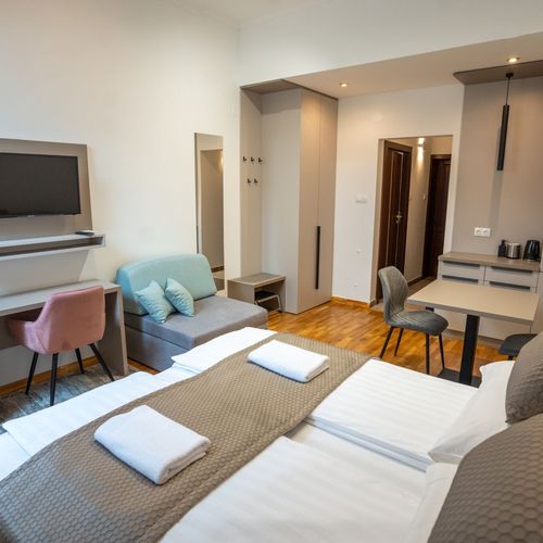 Apartament la mansardă cu aer condiționat cu 1 camera pentru 3 pers.