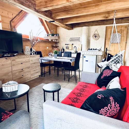 Apartament 5-osobowy na piętrze z widokiem na góry z 2 pomieszczeniami sypialnianymi