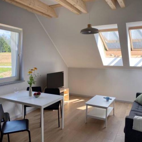 Apartament 4-osobowy z widokiem na las z widokiem na góry z 2 pomieszczeniami sypialnianymi