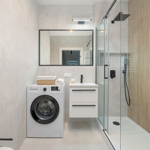 Apartament 4-osobowy z prysznicem cały dom z 2 pomieszczeniami sypialnianymi