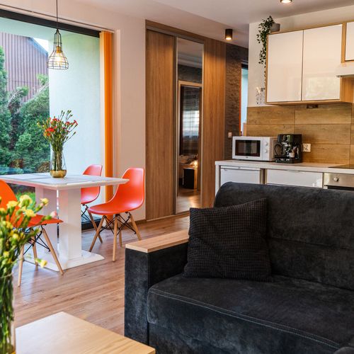 Apartament întreaga unitate cu terasă cu 2 camere pentru 4 pers.