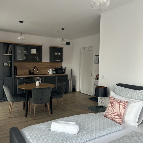 Apartament studio la parter cu 1 camera pentru 2 pers.